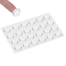 KQDRAVINE Pack of 24 Non-Slip Pads for Glass Table Tops, Elastic Buffers, Transparent, Rubber Nubs for Glass Tabletops, Photo Frames, Furniture, Kitchen Cabinets, 5 mm Thick