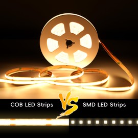 Lichtvoll COB LED Strip 5 m Warm White with Motion Sensor Switching and 60 W Power Supply, Under-Unit Light LED Strip 5 m Light Strips for Acoustic Panels Light Strip Kitchen