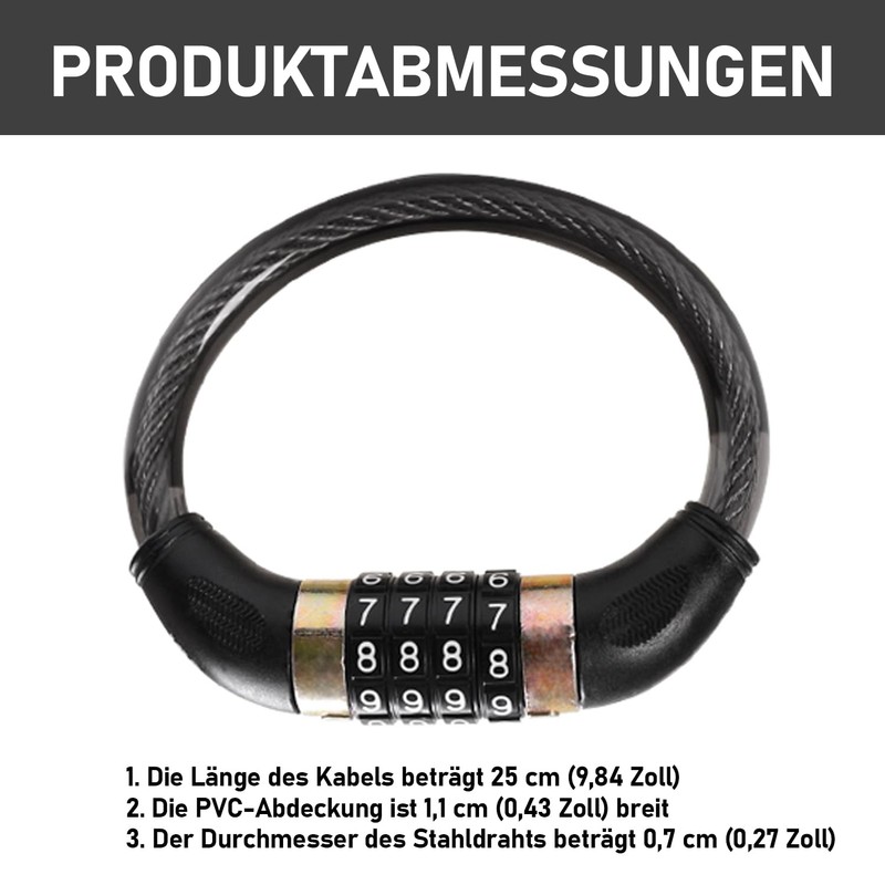 RESET -916 25cm Four-Digit Combination Lock Multifunction for Refrigerators and