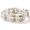 White Pearl Collars for Dogs, Fancy Crystal Bling Pearl Cat