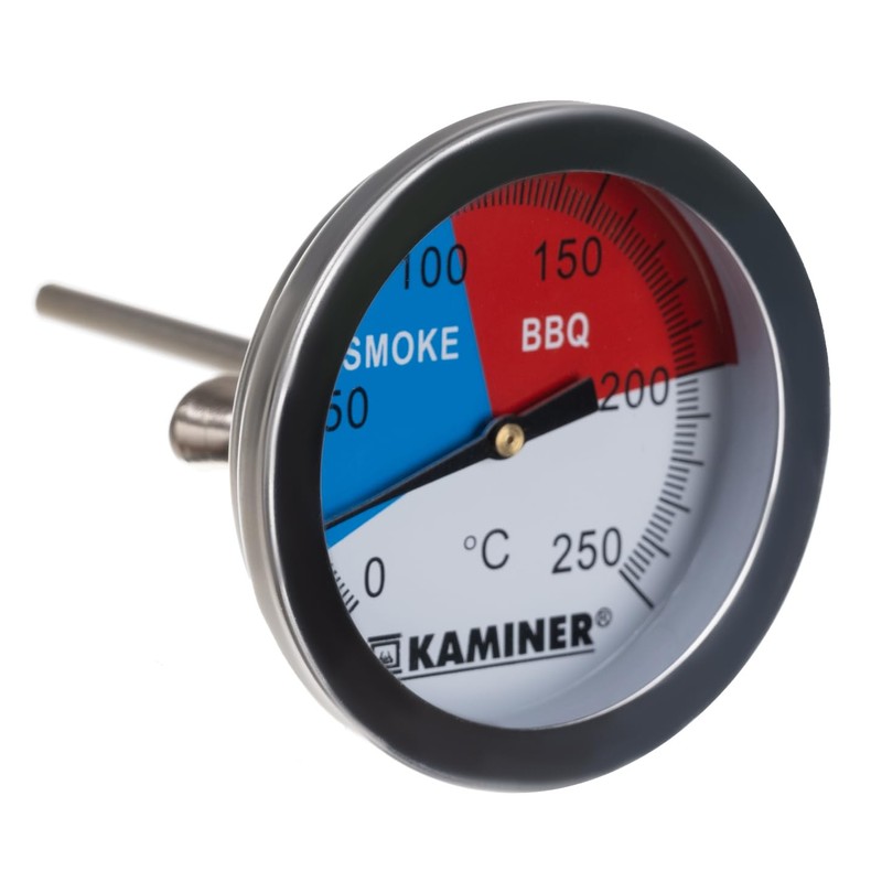 Grillthermometer Analog Fleischthermometer bis 250°C Grill Smoker Räuchern Ø 5