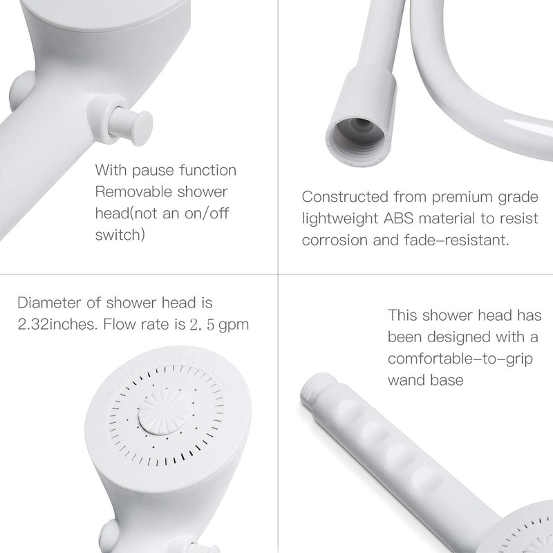 OYMOV RV Shower Head with Hose - Non-Metallic Outdoor RV