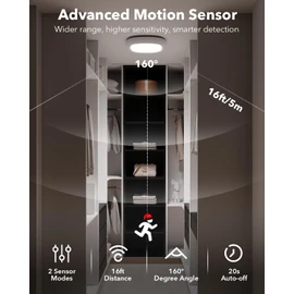 Rechargeable Shower Light for Inside Shower, 12000mAh Motion Sensor Wireless Ceiling Light with Remote No Wiring, Battery Operated Closet Lights Cordless LED Overhead Lighting for Pantry Bathroom