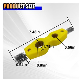 4 in 1 Car Battery Terminal Cleaner, Car Battery Post Cleaner, Anti-Rust Car Battery Terminals Machine Parts Cleaning Brush, Universal Car Cleaning Tool Accessories (Yellow, 1PC)