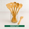 Freshware Bamboo Wooden Utensils Set for Kitchen, 6-Piece, Wooden Spoons