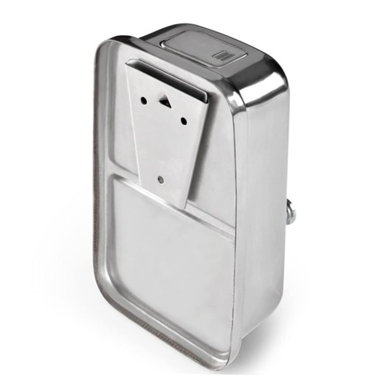 WOONEKY Hand Press Liquid Soap Dispenser Refillable Wall-Mounted Stainless Steel