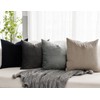 QUAFOO Stone Soft Velvet Throw Pillow Covers 18x18 inch Set