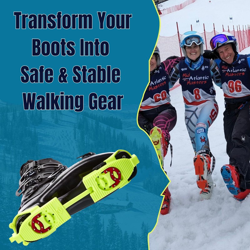SkiSkootys Ski Boot Bottom Protector with Claws & Foldable Design
