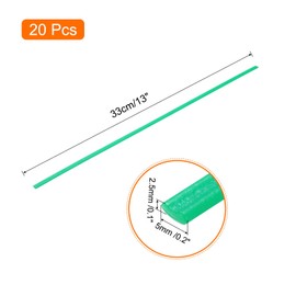 sourcing map 20pcs 13 Inch Plastic Welding Rods PP Welding Strips Welder Rods for Car Bumper, Kayak Repair, Plastic Welder, Green