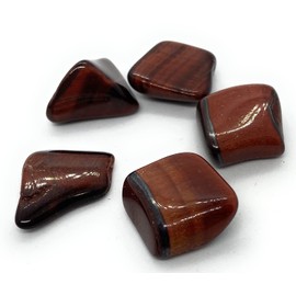 Red Tiger Eye Small Crystal Tumbled Stones - 5 Pc