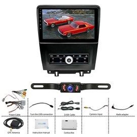 Hiolpen Double Din Car Stereo for 2010-2014 for Ford for Mustang Car Stereo Radio 10.1" Android 13.0 GPS Navi CarPlay Car Stereo Radio GPS Navi Carplay