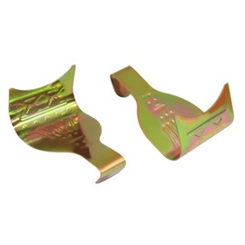 Rierdge 15 pcs Colorful Metal Molding Hanging Hooks, 2.2" x 1.3" Picture Rail Hooks for Artwork, Frames, Shelves