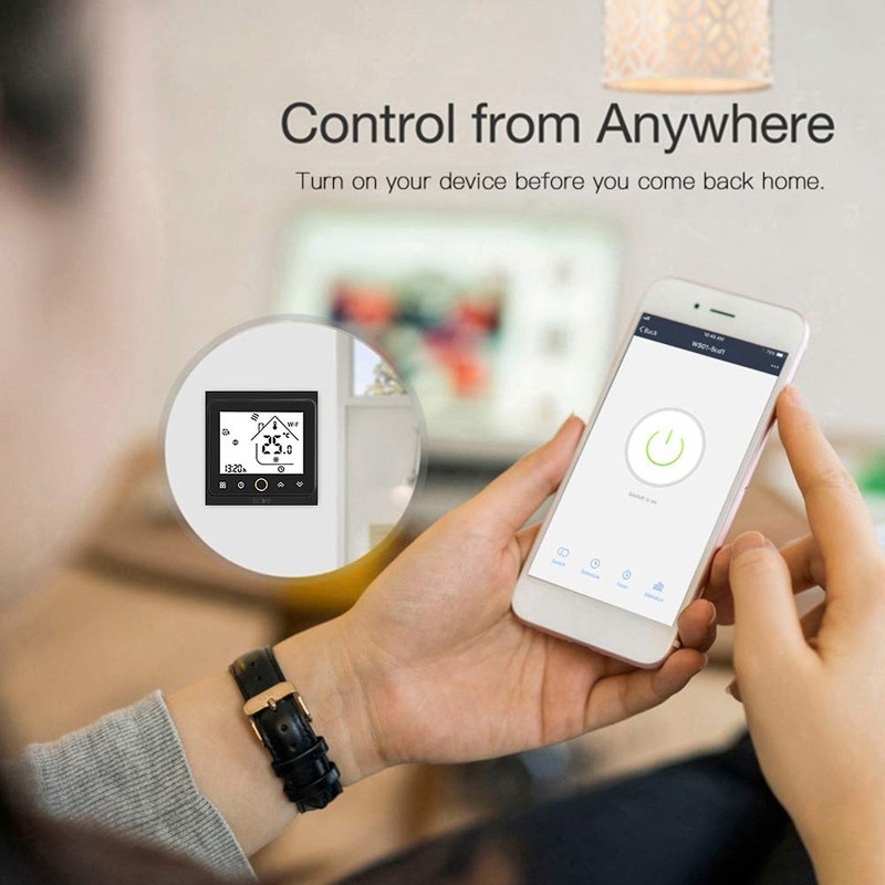 Decdeal Intelligent Room Thermostat with App Control, Compatible with Alexa/Google