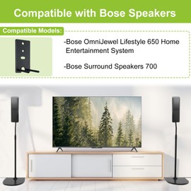 Pack of 2 Adjustable Speaker Stand for Bose Floor Stand for Bose OmniJewel Lifestyle 650, Surround Speaker 700 Height Adjustable Extend 33" to 42" for OmniJewel 650 & Surround 700 Speaker