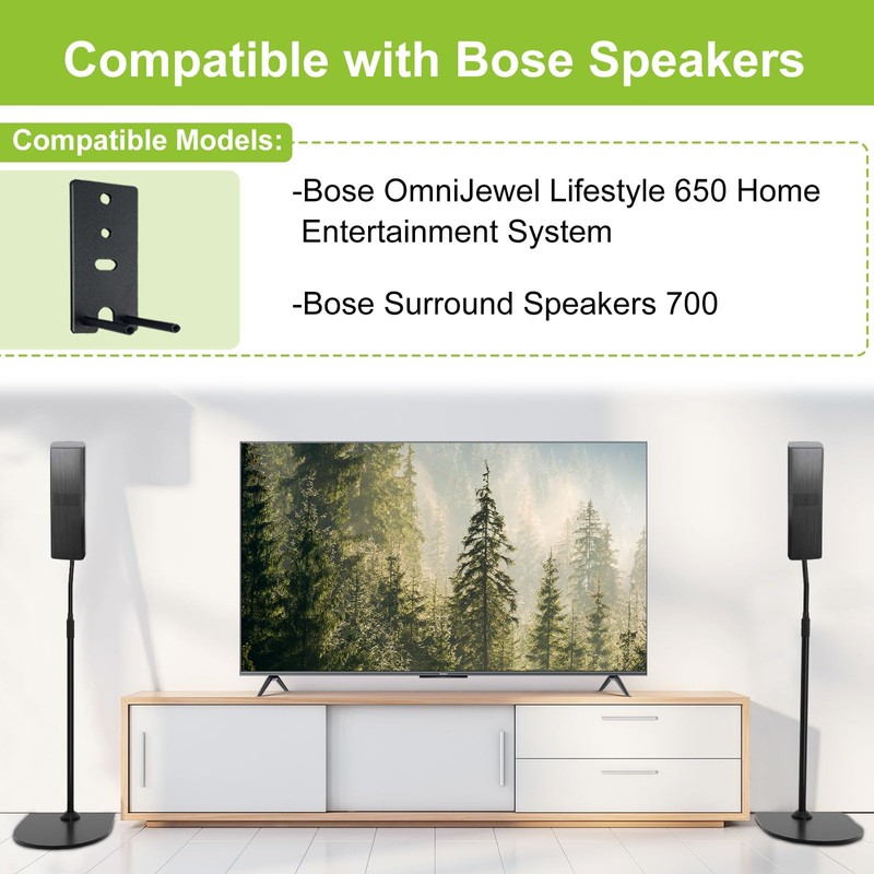 Pack of 2 Adjustable Speaker Stand for Bose Floor Stand