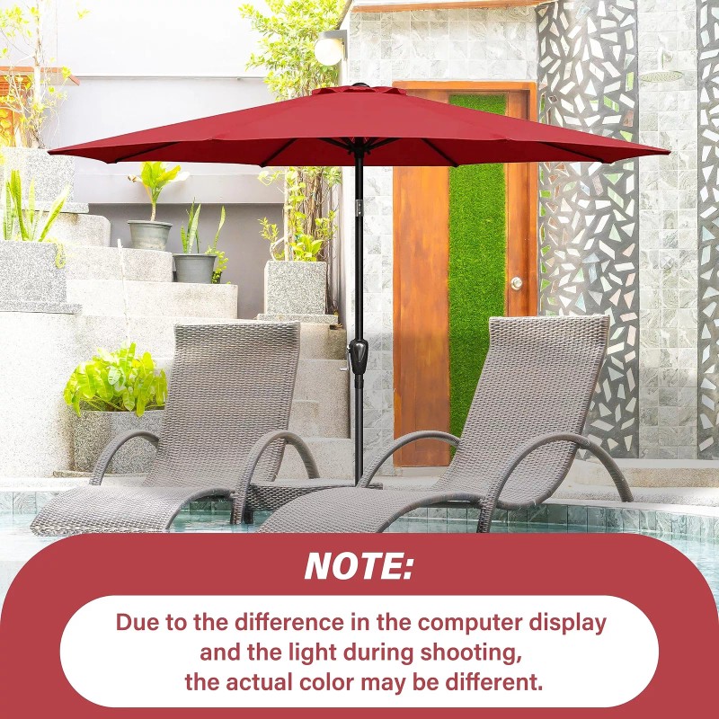 Simple Deluxe 9FT Umbrella Replacement Canopy Cover with 8 Ribs
