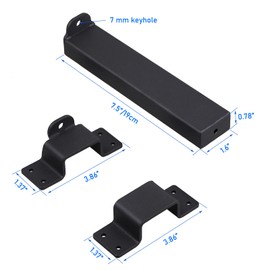 VANROUG 7.5" Heavy Duty Security Slide Latch Lock,with Padlock Hole Adjustable Gate Latch for Wooden Fences Barn Doors, Interior and Outdoor Door Latch,etc.