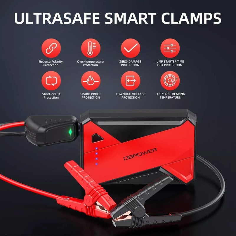 DBPOWER Portable Battery Jump Starter Power Pack for Car with
