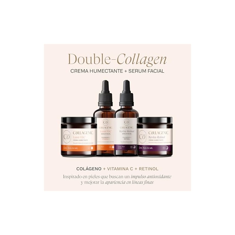 Collagenic 4 Pack Skincare Día y Noche, Frasco con 4