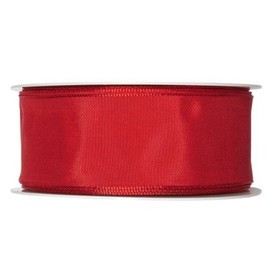 FloristryWarehouse Fabric Ribbon Satin 40mm x 25m Bright Red