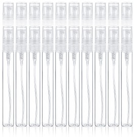 YBEATY 20 Pcs Mini Spray Bottles Perfume Sample Bottles 10ml Clear Glass Refillable Fine Mist Atomizer Sprayer Small Portable Travel Dispenser Cosmetics Spray Containers Empty for Essential Oils