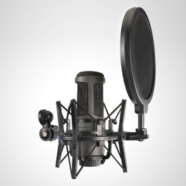 AT2020 Shock Mount with Pop Filter, Windscreen and Shockmount to Reduce Vibration Noise for AT2020USB+ Condenser Mic by YOUSHARES