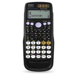 Scientific Calculators, IPEROT Black Math Calculator with 417 Function, Solar Battery Power and 4-Line Display, School Supplies for Middle High College Students Teachers (Black 991ES)