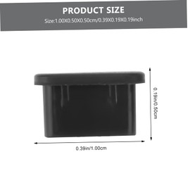 IWOWHERO 10Pairs Headphone Jack and Type Plugs Black Dust Caps for Phones and Laptops Easy to Install Protects Against Liquid and Dirt