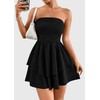 PRETTYGARDEN Women's 2025 Summer Strapless Tube Mini Dress Off Shoulder