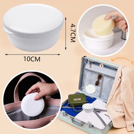 Pack of 2 Portable Travel Soap Boxes, Waterproof Soap Container with Lid, Soap Box, for Home, Bathroom, Hiking, Travel, Camping and Other Outdoor Activities (10 x 10 x 4.7 cm)