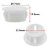 Qjaiune 60 Pcs 16mm (5/8") Plastic Hole Plugs, White Flush