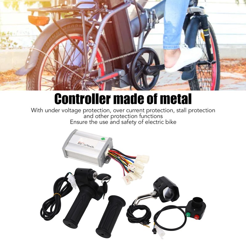 36V 800W Electric Bike Controller Handlebar Kit Overcurrent Protection Brush