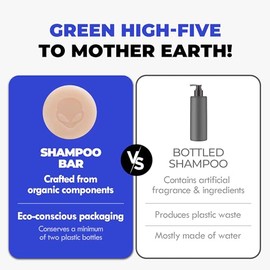 MARS MADE- Barras de champú con aceite de ricino: jabón natural hidratante y humectante para el crecimiento del cabello | 3,5 oz