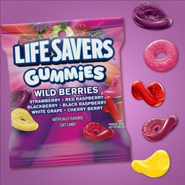 LIFE SAVERS Gummies Candy, Wild Berry Gummy Candy Variety Pack, 4.6 Oz Bags (Pack of 12)