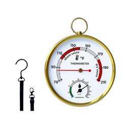 ASIJUNTYECHO 2-in-1 Sauna Thermometer Fahrenheit Humidity Gauge