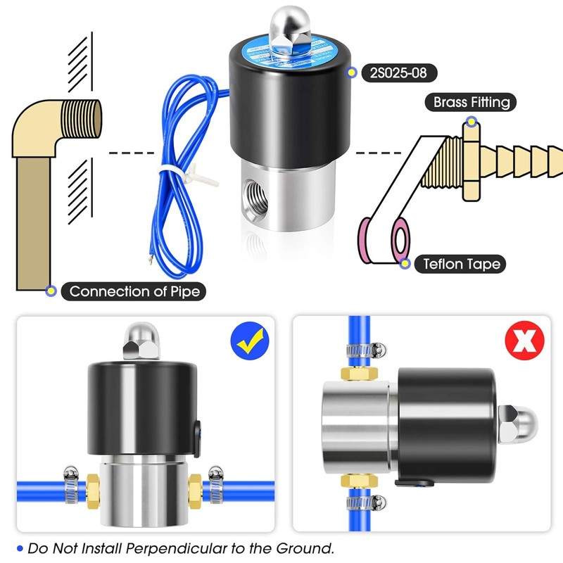 TAILONZ PNEUMATIC 1/4" BSP 24V Stainless Steel Barbed Solenoid Valve