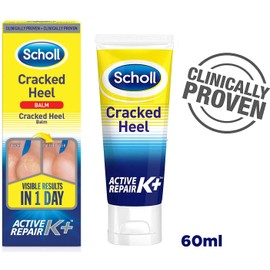 Scholl Cracked Heel Complete Cream with Repair K+, 60ml - Moisturising Treatment Cream for Cracked Heels and Dry Skin with Keratin (Pack Of 2)