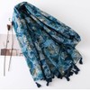 CHROME CRANE MF018 Women's Stole Floral Flower Leaf Design Large