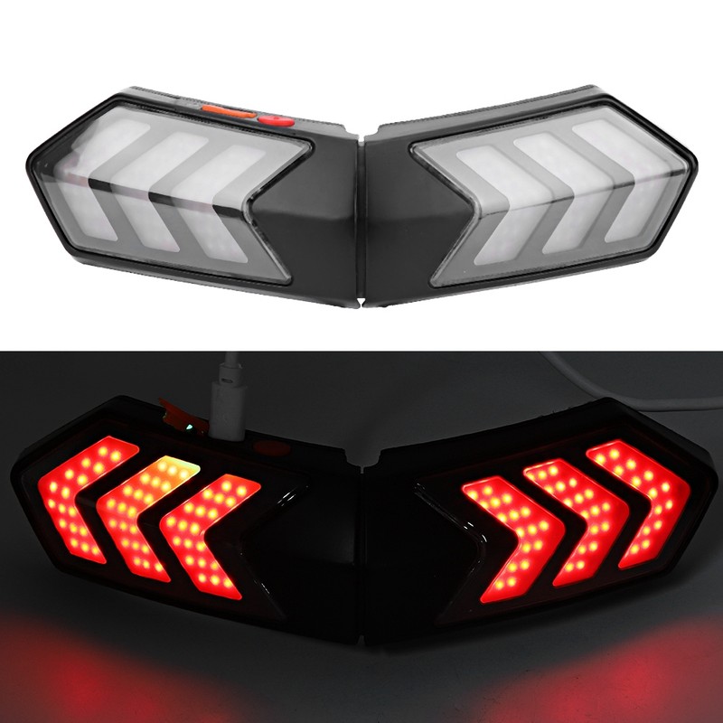 Wireless Motorcycle Helmet LED Safety Light Motorbike Turn Signal Warning