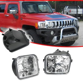 KENRTIR Clear Lens Housing Assembly Kit Compatible with 2006-2010 Hummer H3 H3T Front Bumper Corner Side Marker Parking Turn Signal Lights