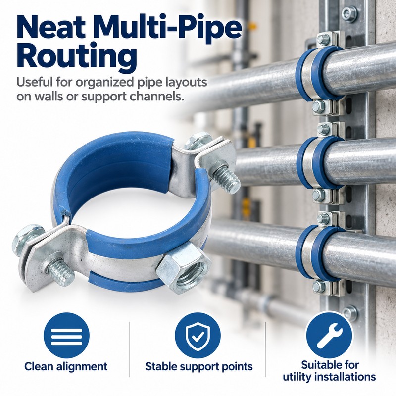 Round Pipe Clamp for PPR PVC Tubes – Secure Suspension