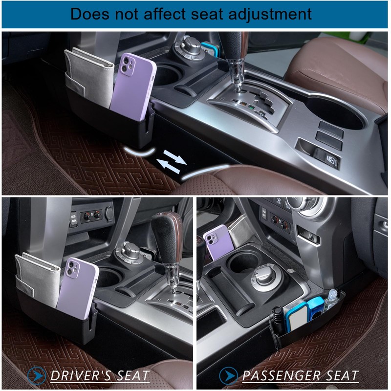 JDMCAR 2PCS Upgrade Gear Shift Organizer Tray and Center Console