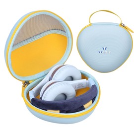 Kids Headphones Case Compatible with eKids Bluey Bluetooth Headphones Wireless Headphones with Microphone Includes Aux Cord, Kids and Toddler Headband Storage Holder Bag Pouch (Box Only) (Blue)