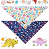 Unique Style Paws Dog Spring Bandanas 2Pcs Washable Cotton Triangle