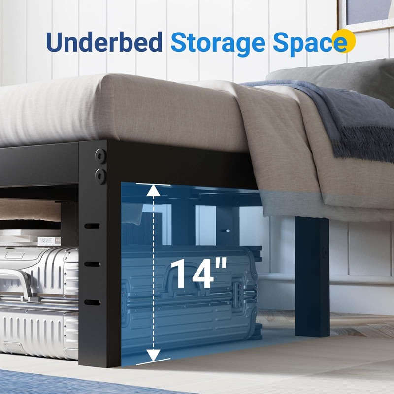 Avenco Queen Bed Frame, 16 Inch Simplicity Metal Platform Queen