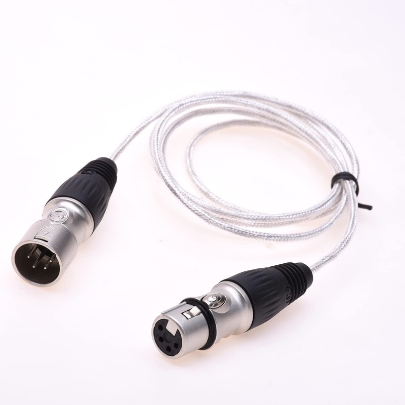 GAGACOCC 1Meter 4Pin XLR Male to 4Pin XLR Female Balanced