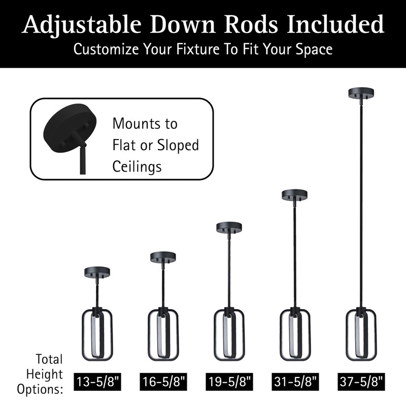Ultralux Jaiya Integrated LED Mini Pendant Light - Adjustable Height,