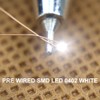 Evemodel C0402W 20pcs Pre-soldered micro 0.1mm Copper Wired WHITE SMD
