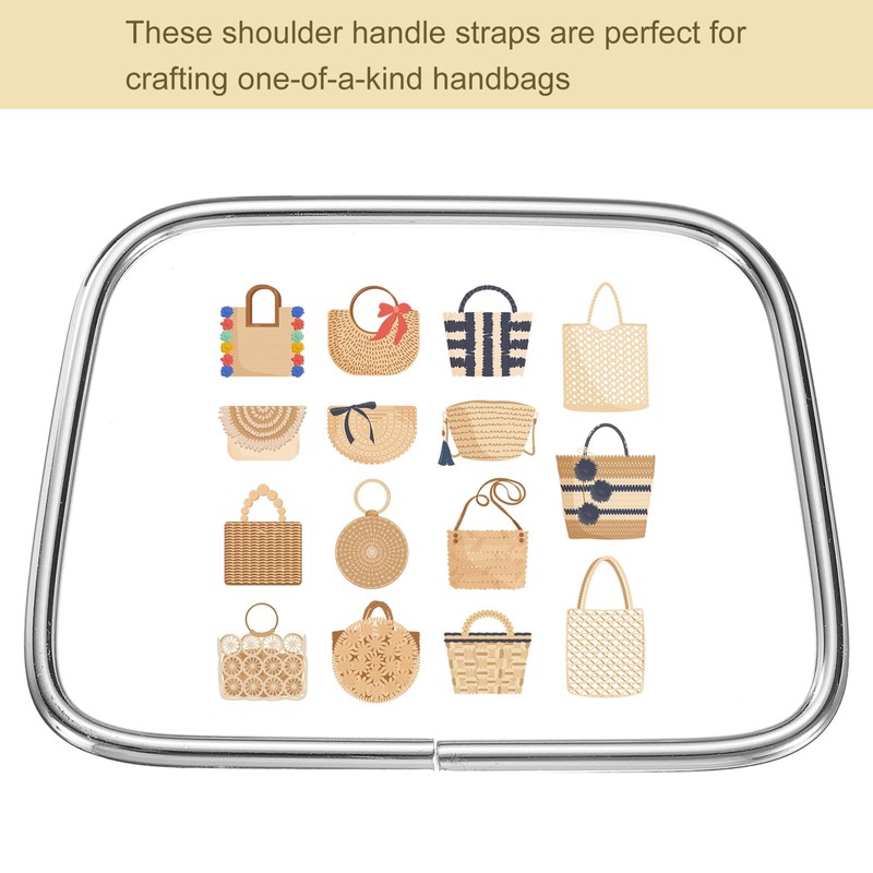 sourcing map 4Pcs Metal Purse Handle Trapezoid Handbag Ring Buckle