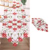 Christmas Table Runner, Embroidered Table Runners Luxury Poinsettia Holly Table